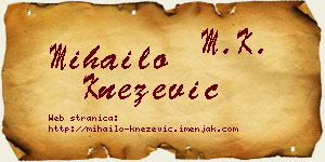 Mihailo Knežević vizit kartica